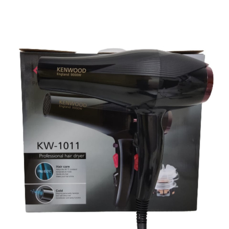 سشوار خانگی 2400 وات کنوود مدل KW-1011، موتور AC، وزن 500 گرم، المنت تیتانیوم، دارای سری متمرکزکننده باریک با ویژگی...