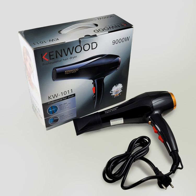 سشوار خانگی 2400 وات کنوود مدل KW-1011، موتور AC، وزن 500 گرم، المنت تیتانیوم، دارای سری متمرکزکننده باریک با ویژگی...